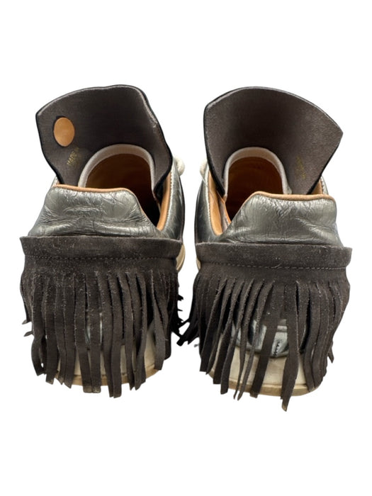 Esseutesse Shoe Size 37 Dark Brown Suede Fringe Gunmetal Detail Sneakers Dark Brown / 37