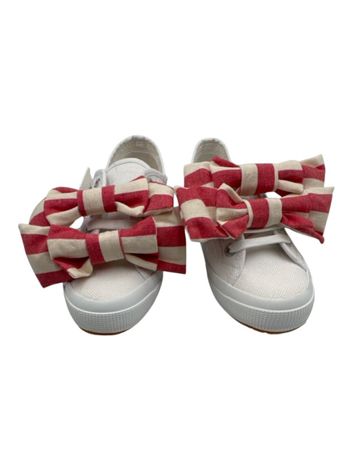 Superga Shoe Size 36 White & Red Canvas Laces Bow Sneakers White & Red / 36
