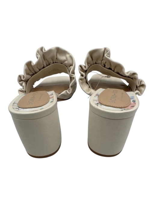 Born on Fifth x Antonio Melani Shoe Size 6.5 Cream Leather Ruched Ruffle Sandals Cream / 6.5