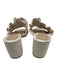 Born on Fifth x Antonio Melani Shoe Size 6.5 Cream Leather Ruched Ruffle Sandals Cream / 6.5