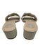 Vince Camuto Shoe Size 6.5 Beige Leather Woven Open Square Toe Mule Sandals Beige / 6.5