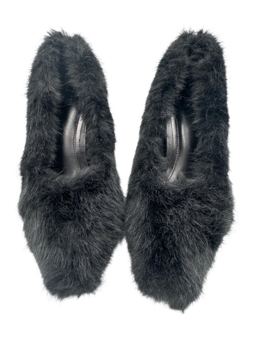 Zara Shoe Size 36 Black Faux Fur Fuzzy Pointed Toe Pumps Black / 36