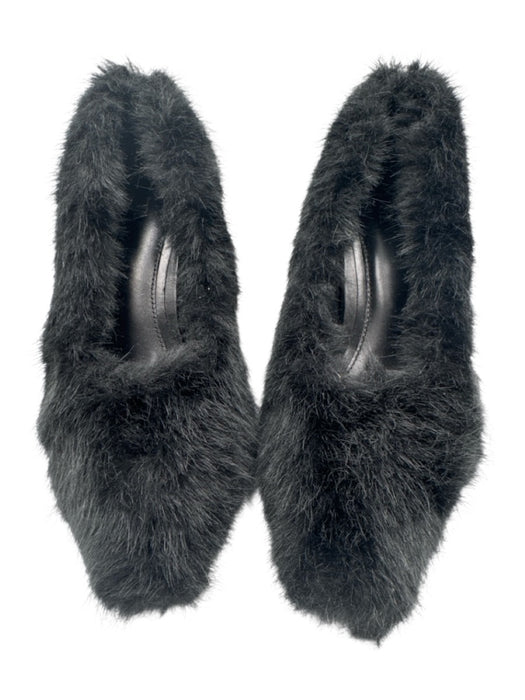 Zara Shoe Size 36 Black Faux Fur Fuzzy Pointed Toe Pumps Black / 36