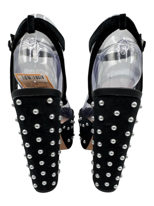 Antonio Melani Shoe Size 7 Black & White Velvet Faux Pearl Platform Pumps Black & White / 7