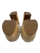 Aster Shoe Size 6.5 Beige & Tan Faux Sherpa Wood Sole Platform Stud Detail Clogs Beige & Tan / 6.5