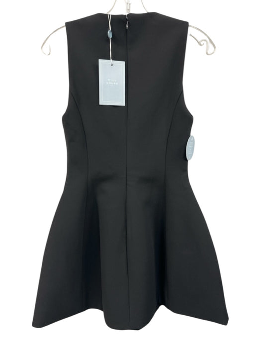 Hill House Size XS Black Polyester Bows Fit & Flare Sleeveless Back Zip Dress Black / XS
