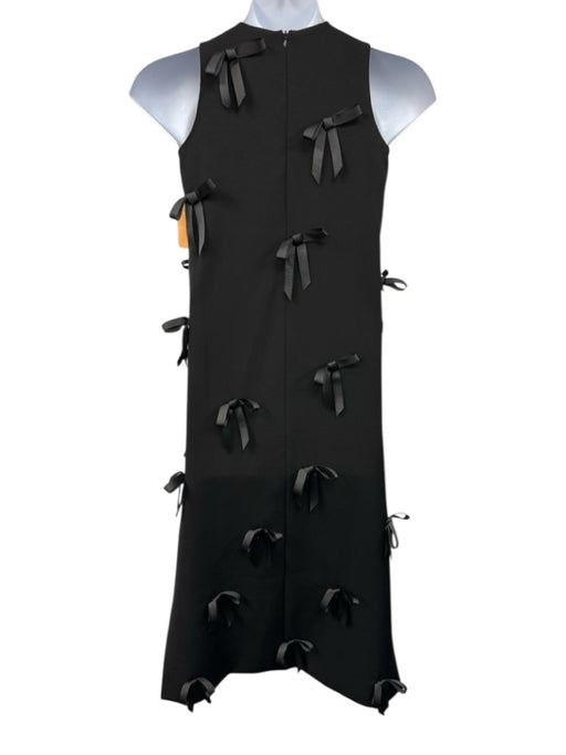 MME. Mink Size S Black Polyester Bows Sleevless ruffle Sleeveless Maxi Dress Black / S