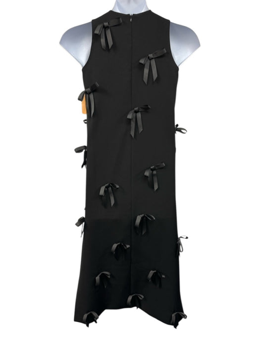 MME. Mink Size S Black Polyester Bows Sleevless ruffle Sleeveless Maxi Dress Black / S