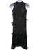 MME. Mink Size S Black Polyester Bows Sleevless ruffle Sleeveless Maxi Dress Black / S