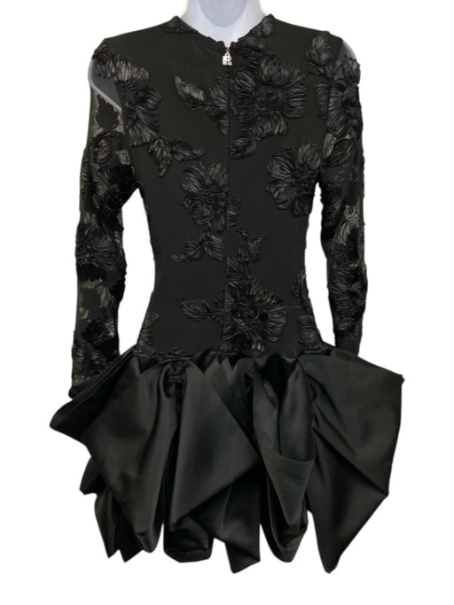 ROTATE BIRGER CHRISTENSEN Size XXS / 32 Black Polyester Blend Bubble Hem Dress Black / XXS / 32