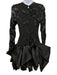 ROTATE BIRGER CHRISTENSEN Size XXS / 32 Black Polyester Blend Bubble Hem Dress Black / XXS / 32