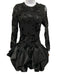 ROTATE BIRGER CHRISTENSEN Size XXS / 32 Black Polyester Blend Bubble Hem Dress Black / XXS / 32