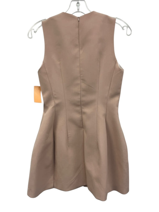Zara Size XS Blush Beige Polyester Fit & Flare Mini Feathers Back Zip Dress Blush Beige / XS