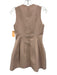 Zara Size XS Blush Beige Polyester Fit & Flare Mini Feathers Back Zip Dress Blush Beige / XS