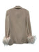 Zara Size XS Blush Beige Polyester Fit & Flare Mini Feathers Back Zip Dress Blush Beige / XS
