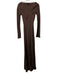 Quince Size XS Chocolate Silk Blend Long Sleeve Maxi Dress Chocolate / XS