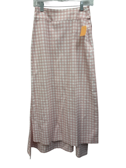 Byrdie Le Club Social Wear Size XS/S Light Pink & White Cotton Gingham Skirt Set Light Pink & White / XS/S