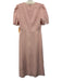 Beulah Size XS / 6 Blush Pink Wool Blend Front Keyhole Half Sleeve Maxi Dress Blush Pink / XS / 6