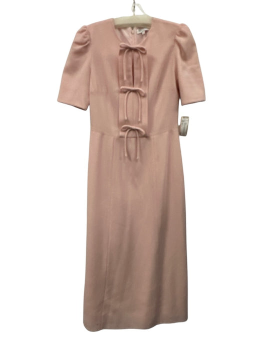 Beulah Size XS / 6 Blush Pink Wool Blend Front Keyhole Half Sleeve Maxi Dress Blush Pink / XS / 6