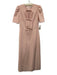 Beulah Size XS / 6 Blush Pink Wool Blend Front Keyhole Half Sleeve Maxi Dress Blush Pink / XS / 6