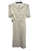 Reformation Size 0 White & Black Viscose Blend Collar Velvet Bow Midi Dress White & Black / 0