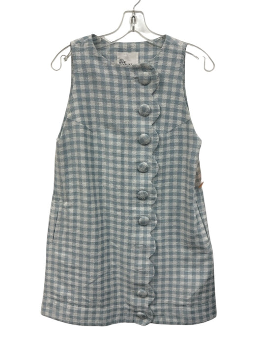 Lisa Marie Fernandez Size 0 Light blue & white Cotton Blend Gingham Dress Light blue & white / 0