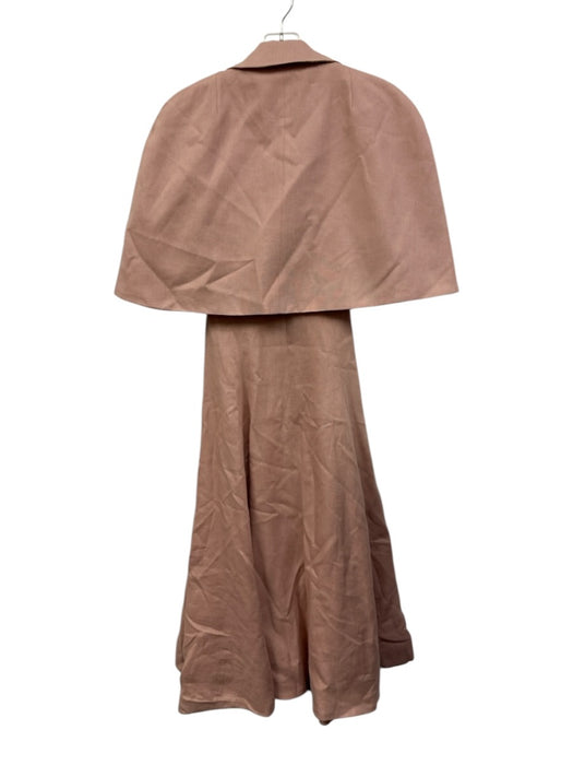 Maria de la Orden Size XS / 34 Mauve Pink Cotton Cape Sleeve Button Down Dress Mauve Pink / XS / 34