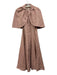 Maria de la Orden Size XS / 34 Mauve Pink Cotton Cape Sleeve Button Down Dress Mauve Pink / XS / 34