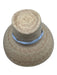 Sarah Bray Bermuda Beige, Blue, White Straw Ribbon Grommet sun hat wide brim Hat Beige, Blue, White