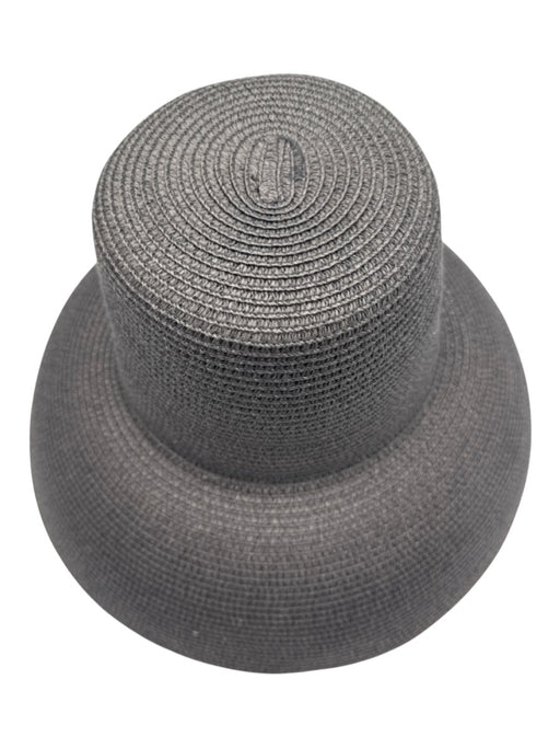 MME. Mink Black Straw Wide Brim Sun Hat Hat Black