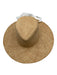 Lola Hats Beige & White Straw Ribbon Sun Hat Wide Brim Hat Beige & White