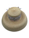 Lisa Lerch Beige, Pink, Green, Blue Straw Ribbon Floral Bow Hat Beige, Pink, Green, Blue