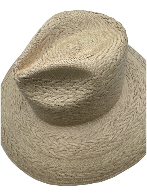 Freya Beige Straw Wide Brim Sun Hat Braided Detail Hat Beige / S/M