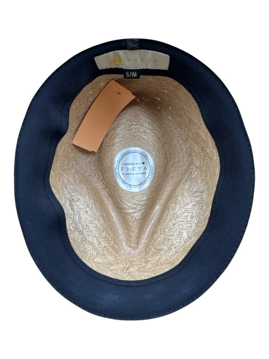 Freya Beige Straw Wide Brim Sun Hat Braided Detail Hat Beige / S/M
