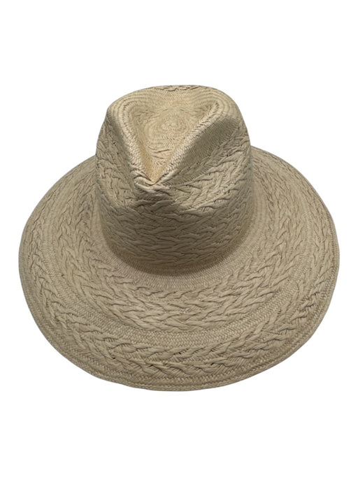 Freya Beige Straw Wide Brim Sun Hat Braided Detail Hat Beige / S/M