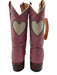 City Shoe Size 12 Pink & White Leather Calf High Western Hearts Boots Pink & White / 12