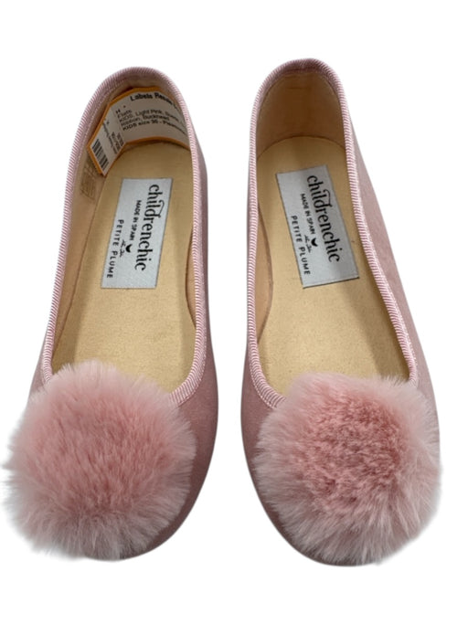 Shoe Size Light Pink Suede Grosgrain Ribbon Flats Light Pink