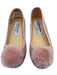 Shoe Size Light Pink Suede Grosgrain Ribbon Flats Light Pink