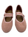 Petite Plume Shoe Size Light Pink Suede Rabbit Fur Pom Pom Flats Light Pink