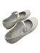 White Leather Snap Mary Jane Flats White
