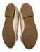 Beige Patent Leather Grosgrain Bow Ballet Flat Flats Beige