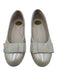 Beige Patent Leather Grosgrain Bow Ballet Flat Flats Beige