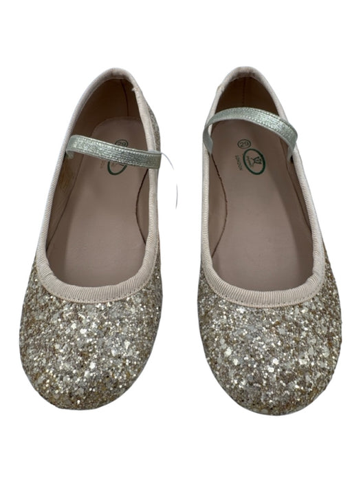 Gold Glitter Mary Jane Ballet Flat Flats Gold