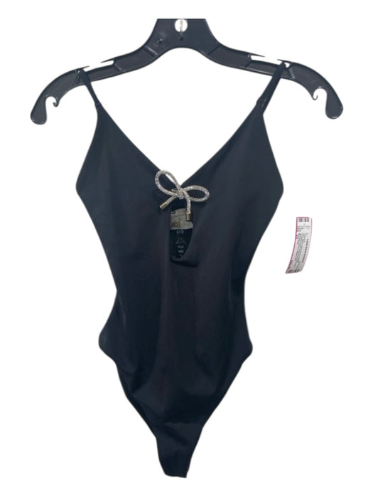 Beach Riot Size XS Black Nylon Blend Crystal Embellishments Sleeveless Swimsuit Black / XS