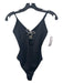 Beach Riot Size XS Black Nylon Blend Crystal Embellishments Sleeveless Swimsuit Black / XS