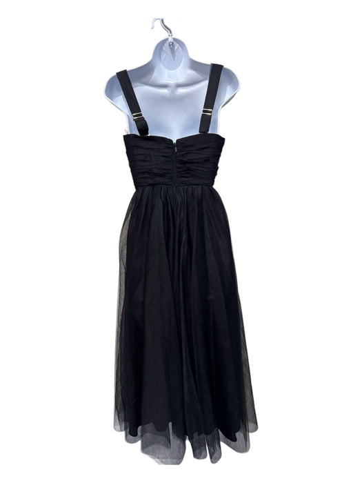 Zimmermann Size 4 Black Polymide Mesh Overlay Corset Sleeveless Maxi Dress Black / 4