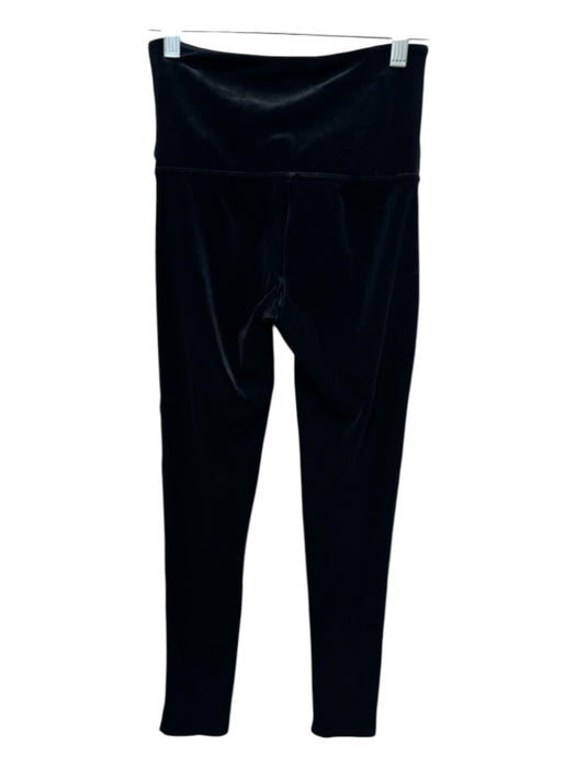Spanx Size S Black Polyester Blend Velvet Full Leg Leggings Black / S