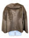 Malene Birger Size 34 Brown Polyester Detachable Collar Faux Fur Coat Brown / 34