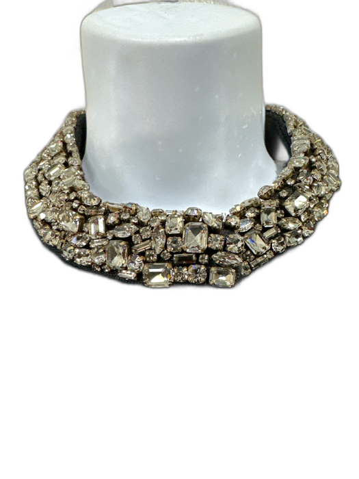 Doen Size XS Black Cashmere Blend Covered Buttons Bejeweled Neckline Darted Coat Black / XS