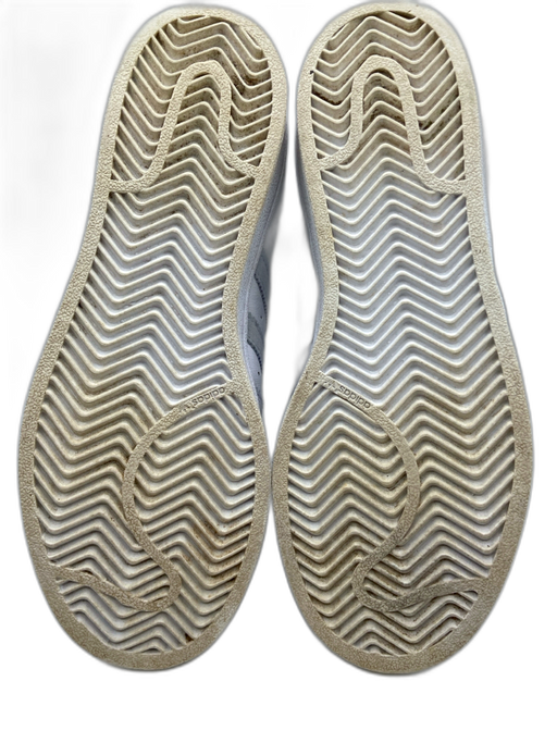 Adidas Shoe Size 6.5 White & Light Blue Leather Rose Motif Low Top Sneakers White & Light Blue / 6.5